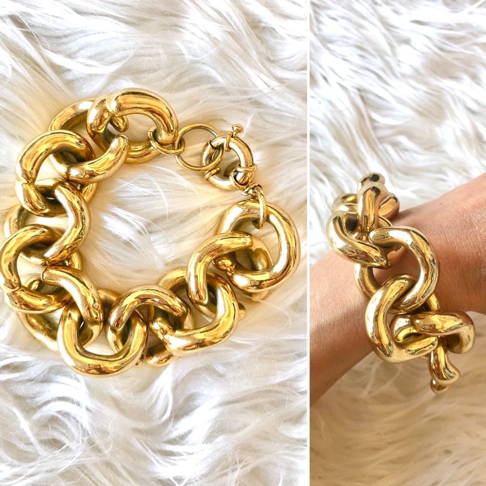 J. Crew Chunky Gold Link Bracelet